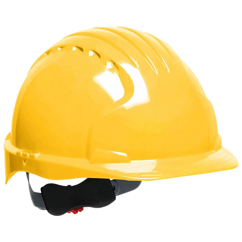 JSP® Vented Wheel Ratchet Hard Hats, Yellow