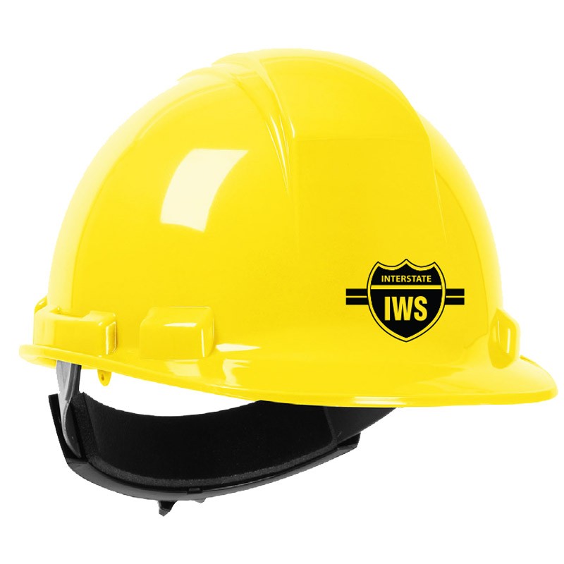 241R YELLOW HARD HAT W/ 4-PT WHEE L RATCHET SUSPENSION   W/ IWS BROADWAY LOGO 1C - 1L