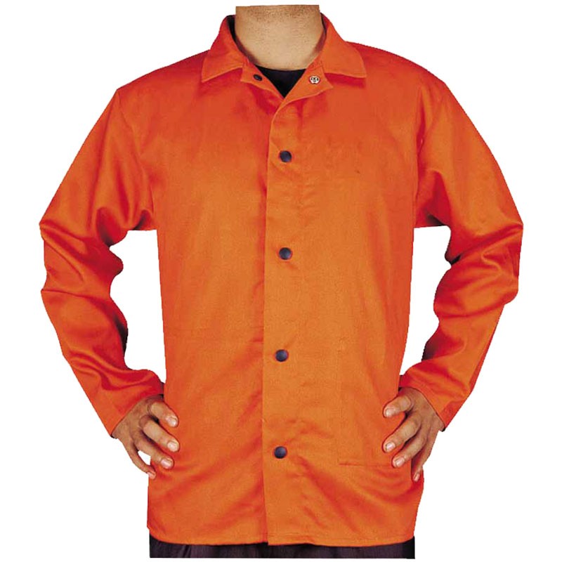 4-XL Orange Cotton Welding Jacket