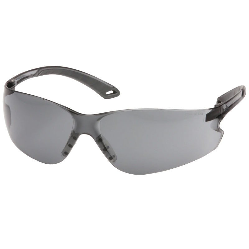 Itek® Safety Glasses, Gray Frame, Gray Lens