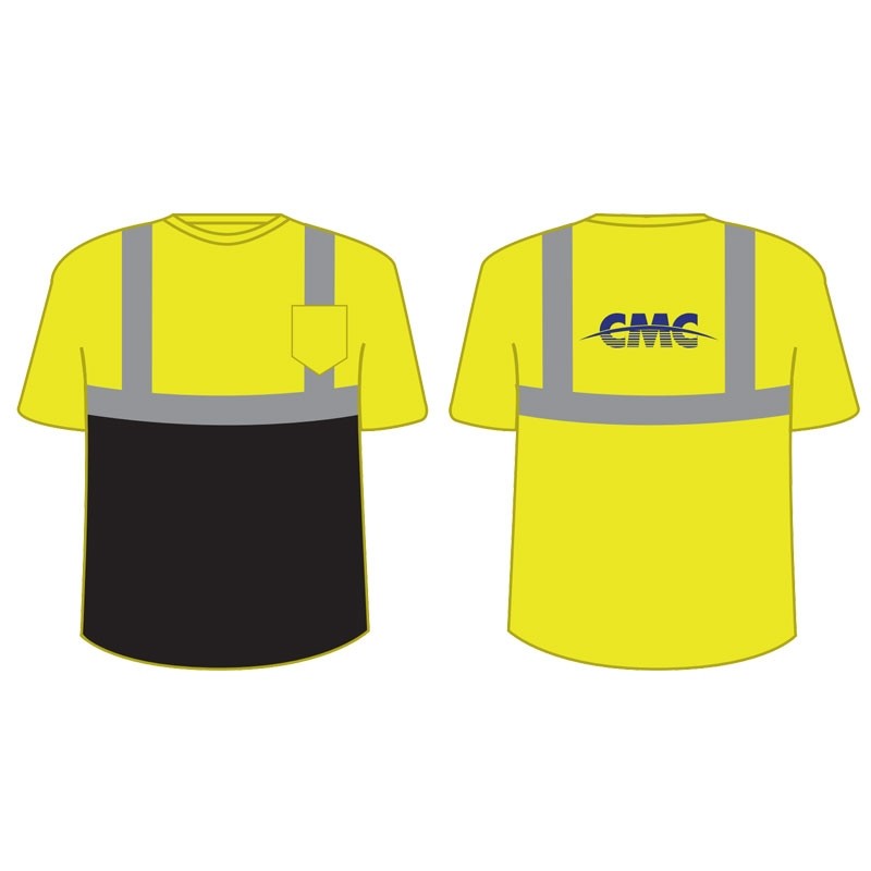 7XL CLS 2 LY BLACK BOTTOM MESH T-SHIRT W/ CMC LOGO 1C 1L
