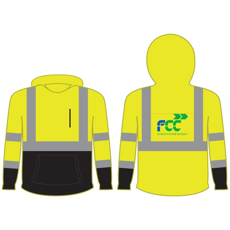 XL CLS-3 BLACK BOTTOM SWEATSHIRT LYPULLOVER W/FCC ENVIRONMENTAL SERVICE LOGO 2C 1L