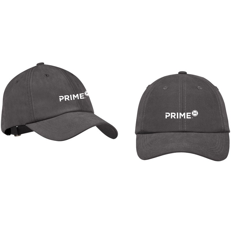 SUEDED BALL CAP - CHARCOAL W/ PRIME360 LOGO (1C -1L)