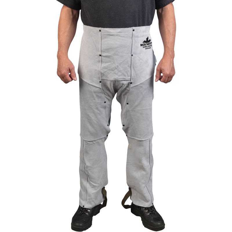 38600MW 38" Split Cow Leather Welding Chaps, 8"