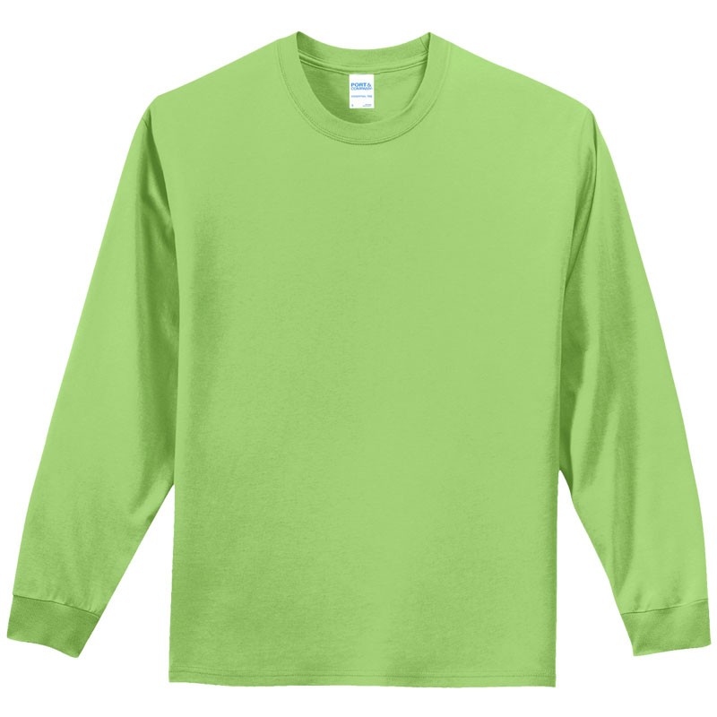 Lime Long Sleeve T-Shirt, X-Large