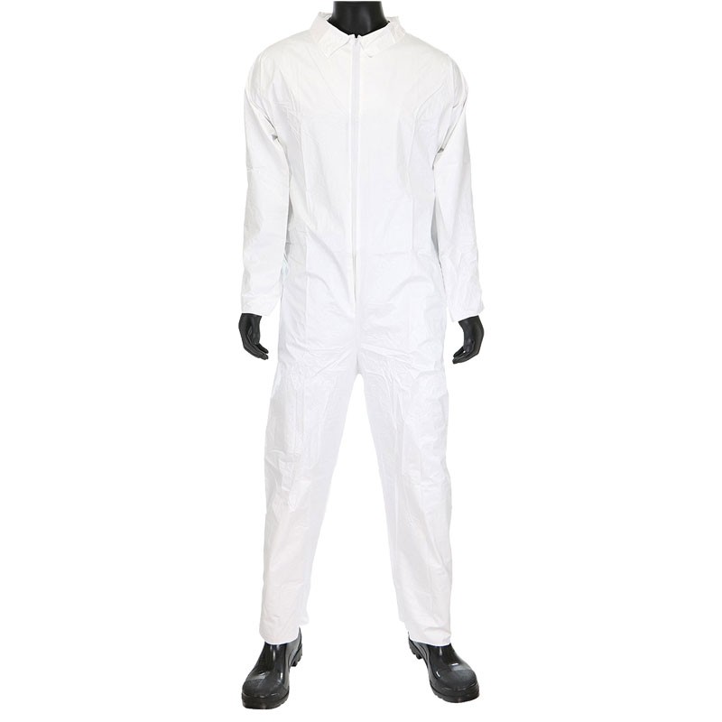 Economy Microporous Coveralls, No Hood or Boots, Open Wrists & Ankles, Large