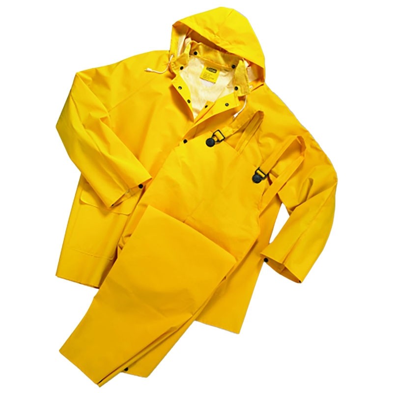 3-Piece FR Rainsuit, .35 mm, Yellow, Medium