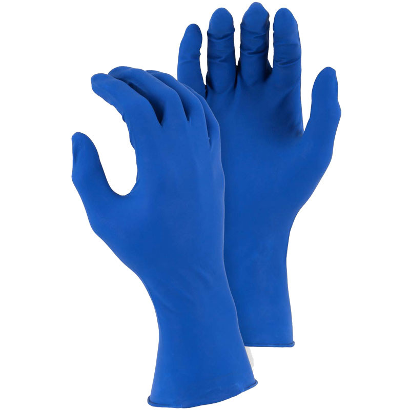 14 Mil Disposable Latex Glove, Powder Free, Textured Grip, 2-XL