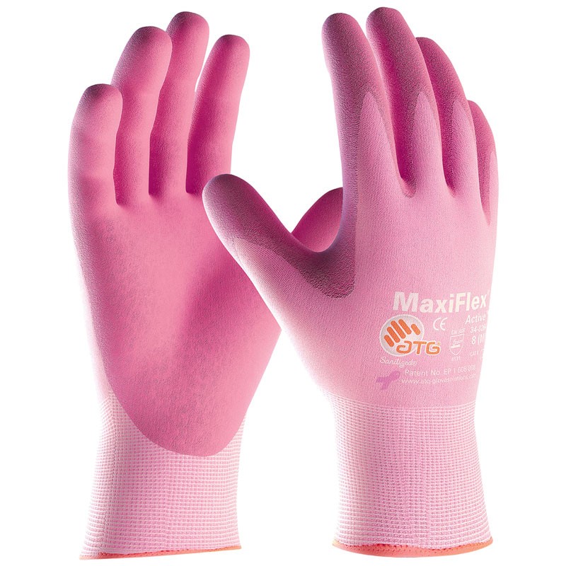 348264-M MAXIFLEX ULTRA LIGHT WEIGHTPINK FOAM NITRILE COATED NYLON GLOVE - M