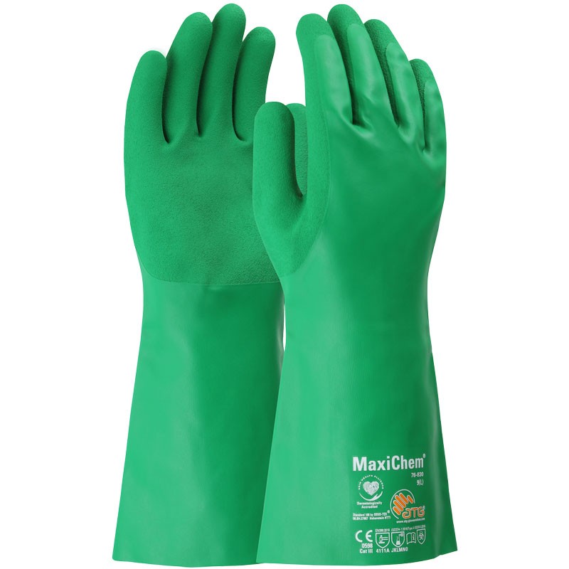 MaxiChem® Chemical Resistant Nitrile Gloves, 2-XL