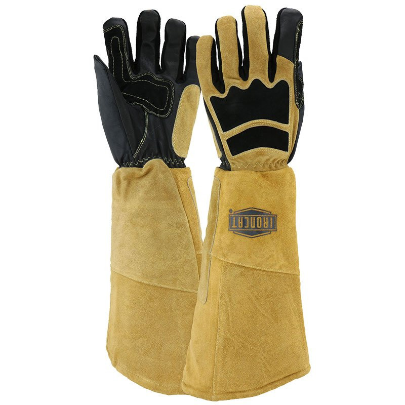 Top Grain Goatskin Welding Glove w/Cotton Foam Lining, 22", Large