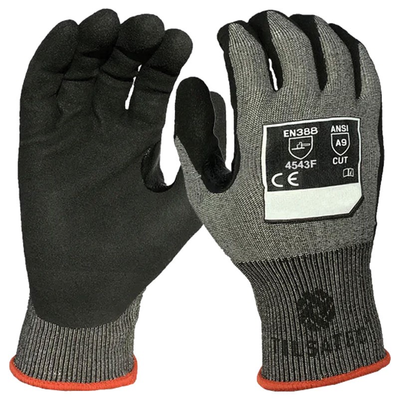 18 Gauge Rhino Yarn Glove, Reinforced Thumb Crotch, Nitrile Foam Grip, Medium