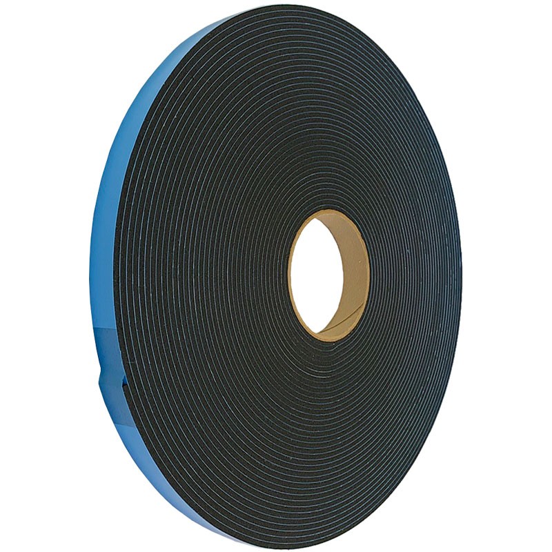 1/16" DC Medium Density PVC Tape, Black, 3/8" x 150'