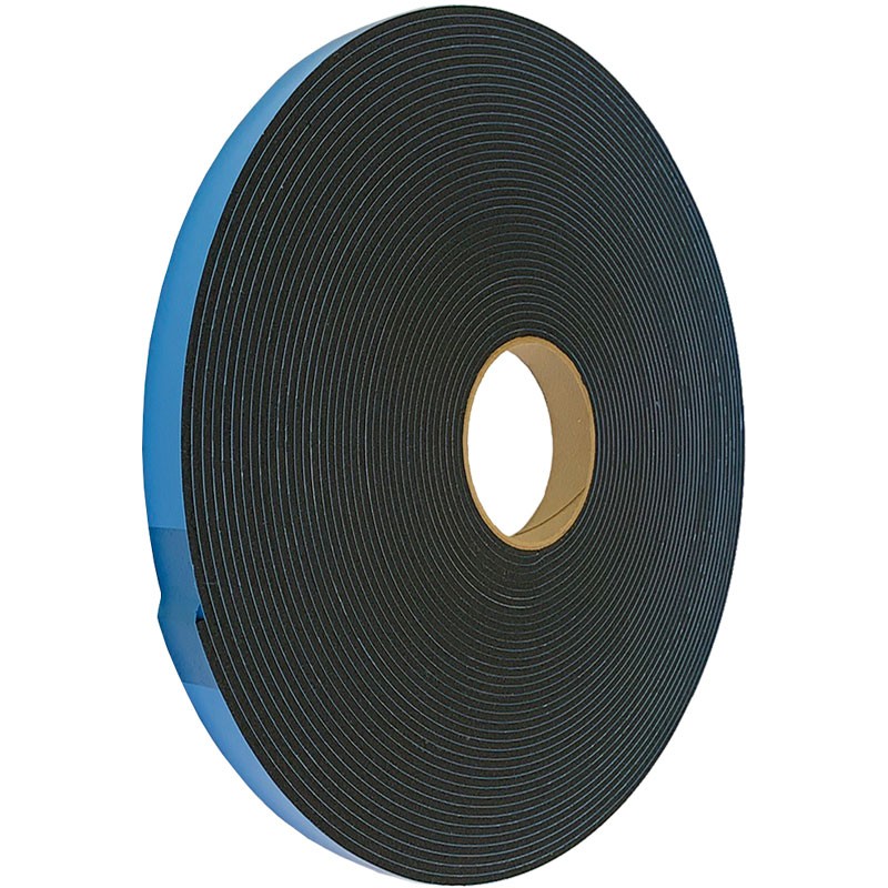 1/16" DC Medium Density PVC Tape, Black, 1-1/8" x 150'
