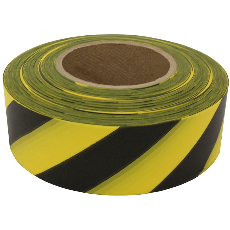 1 3/16 X 100Y YELLOW/BLACK STRIPEFLAGGING TAPE