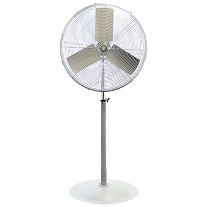 30" Industrial Pedestal Fan, Adjustable, 1/3 HP, Two Speed