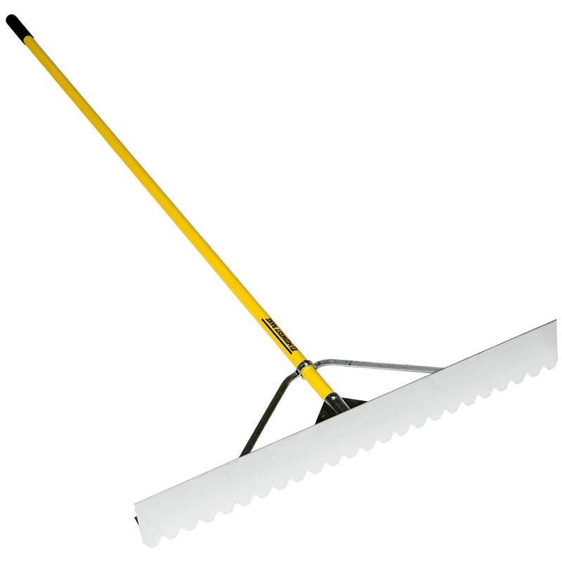 36 IN. STD LUTE ASPHALT RAKE W/YELLOW 82 IN. HANDLE & GOLIATH BRACING