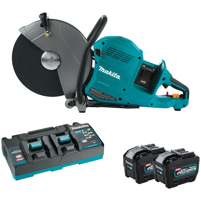 80V max (40V max X2) XGT® Brushless 14" Power Cutter Kit with 2 Batteries, AFT®, Electric Brake (8.0Ah)