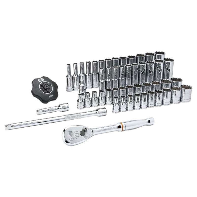GEARWRENCH 51 Piece 1/4" Drive 12 Point Standard & Deep SAE/Metric Mechanics Tool Set