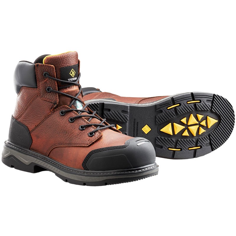 Patton Work Boot, Aluminum Toe, Puncture Resistant Sole, Brown, Men's Size 13