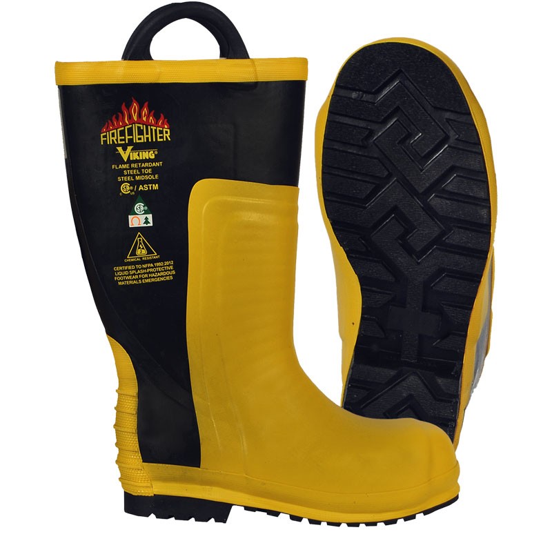 16" Steel Toe Rubber Boot W/Chainsaw Protection, Size 10