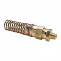 1/2"T x 3/8" MPT DOT Connector w/ Spring Guard, Brass
