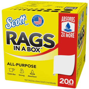#75260 10" X 13" Scott® Rags In-A-Box - Pop-Up Box - White