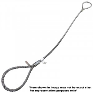 WIRE ROPE SLING 1/4" X 3', 1-PART STD 4" EYES