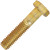 1/4"-20 x 6" Hex Cap Screw Grade 8 Yellow Zinc Finish