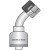 T2250-0407 1/4H X 1/4T JSEAL™ / JIC 37° Female 45° Tube Bend - T2000 Series