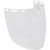 8" x 15" Clear Polycarbonate Face Shield, Non-Bound, Molded-Aspherical Shape, Universal Fit