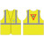 5-XL   CLASS 2 SAFETY VEST HI-VIS YELLOW  MESH ECONOMY 4-POCKET  W/ ZIPPER CLOSURE   W/ WASTE CONNCETIONS LOGO (2L - 3C)