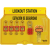 4-Lock Lockout Station, English/Spanish, with Zenex™ Thermoplastic Padlocks
