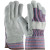 7500S  LEATHER PALM/CANVAS BK WORKGLOVES STARCHED CUFF
