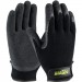 C1375-S Maximum Safety Black Small Cotton/Poly Latex Crinkle Grip Gloves