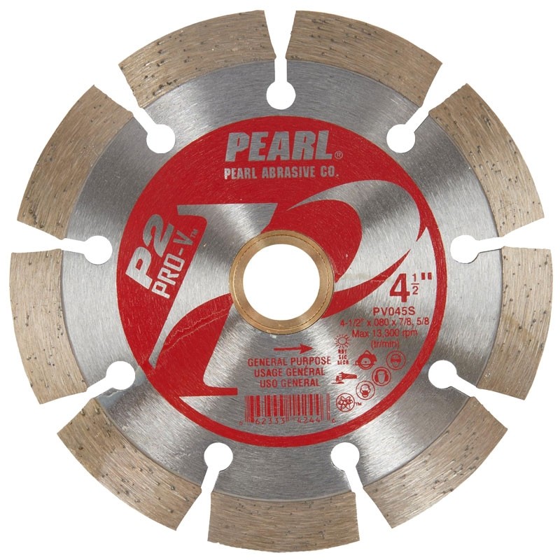 4"1/2" x .080" x 7/8"-5/8"  Segmented Standard Diamond Blade