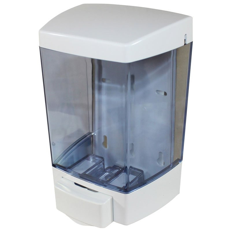 Liquid Hand Soap Dispenser, Clear/White, 46 OZ