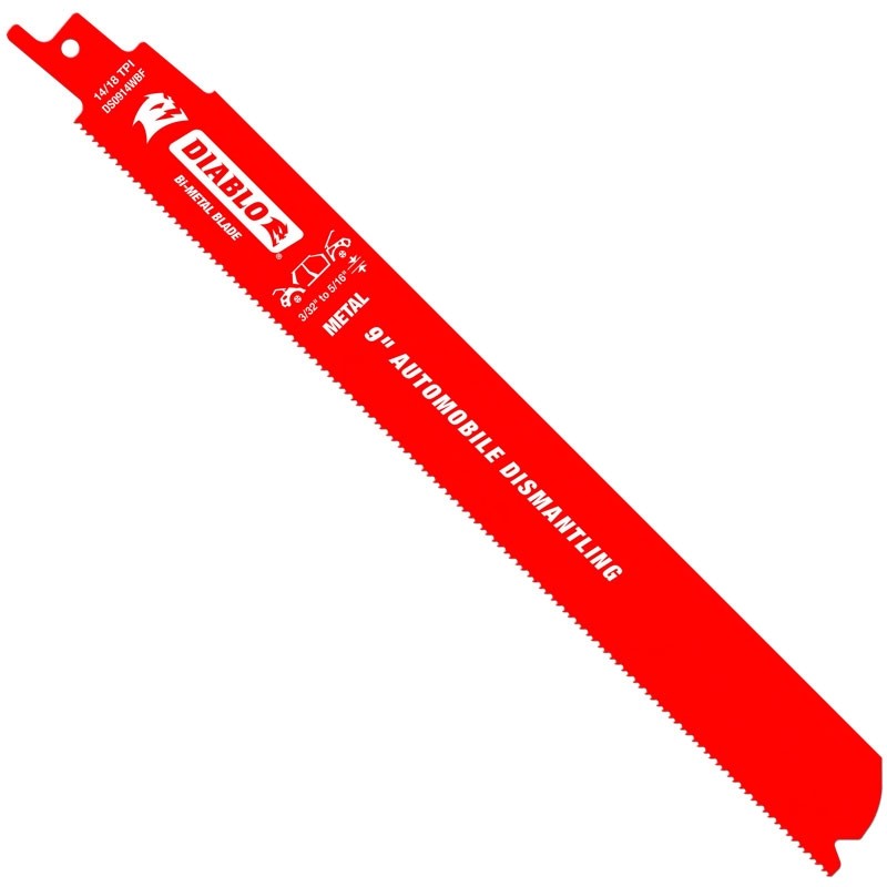9" 14/18TPI Diablo Bi-Metal Reciprocating Saw Blades for Auto Dismantling