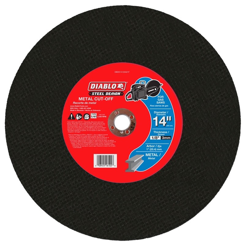 14" 1" Steel Demon™ High Speed Metal Cut-Off Disc