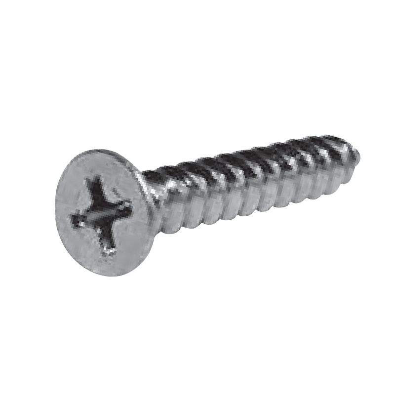 #10 x 2-1/2" Flat Head Phillips Wood Screw, Zinc