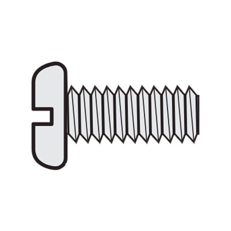 10-32 x 1-1/2" Phil/Sltd Pan Head Machine Screw, Zinc