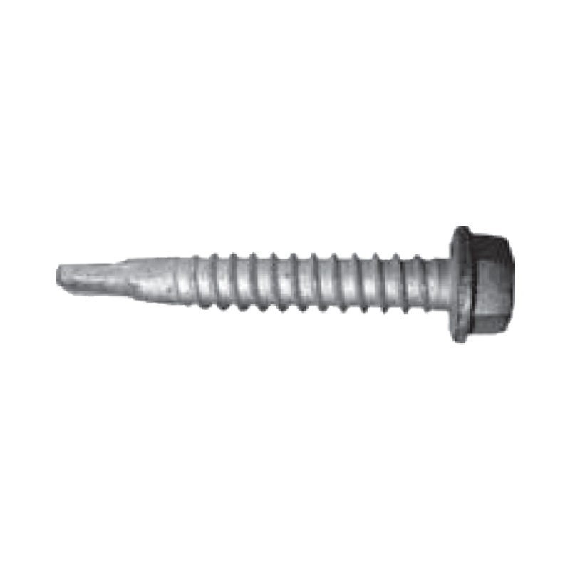 12-24 x 2" Hex Hd Tek Screw, #5 Point, Climaseal Gray Finish pack of 100