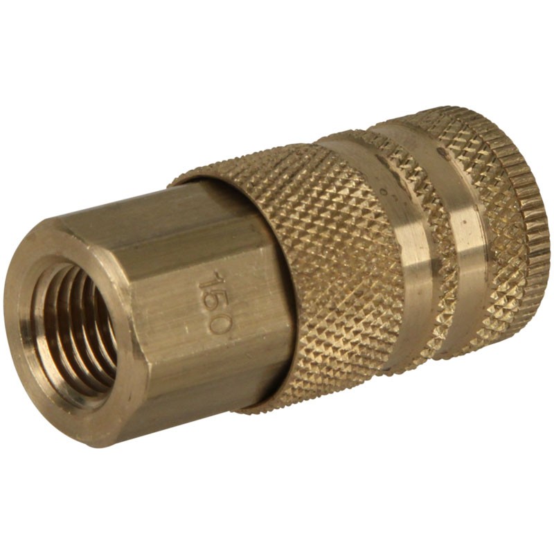 1/4" Body x 1/4" FPT Brass Coupler