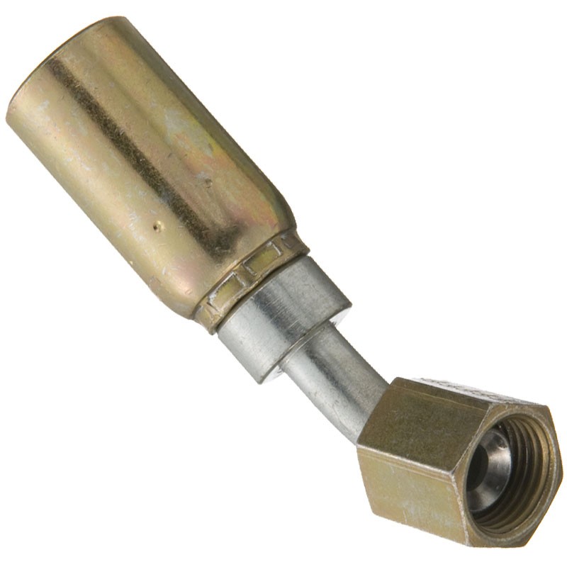 06U-486 3/8H X 3/8T SAE 45 DEGREE FEMALE  SWIVEL 45 DEGREE TUBE ELBOW