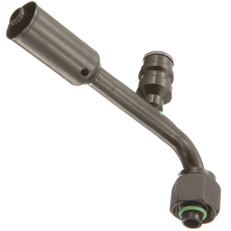 75708E-Z99 13/32H X 3/8H BUMPED TUBE O-RING FEMALE SWIVEL 90 TUBE ELBOW W/R13A SERVICE PORT