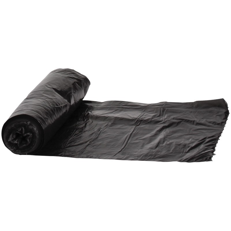 55 Gallon Can Liner / Trash Bags, 36" x 58", 1.25 Mil., Black, 100/Case