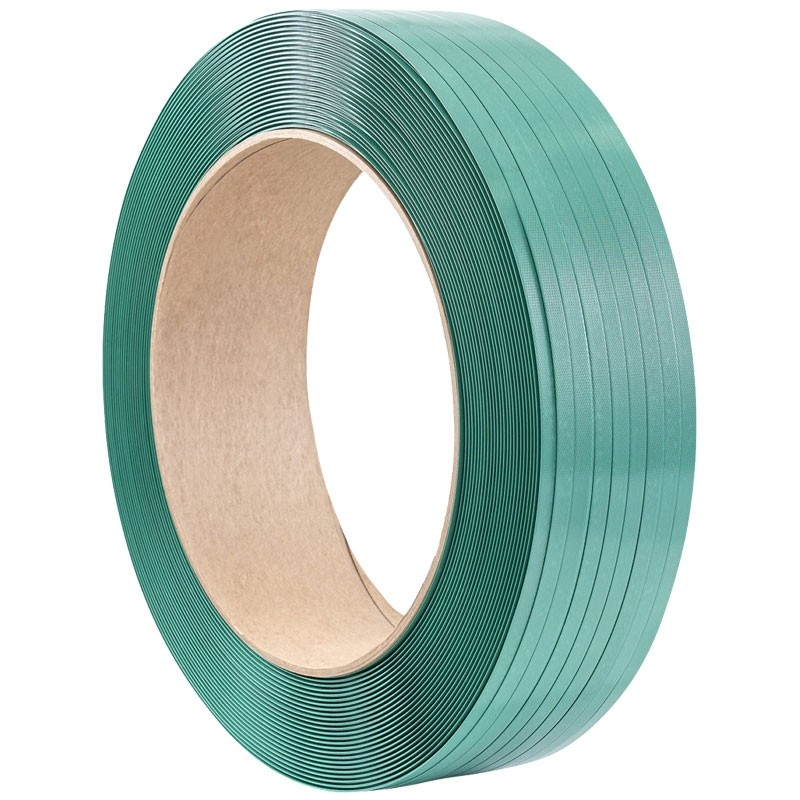 5/8" x 4,600' Embossed Polyester Strapping, 1,100 lb. Breaking Strength, Green