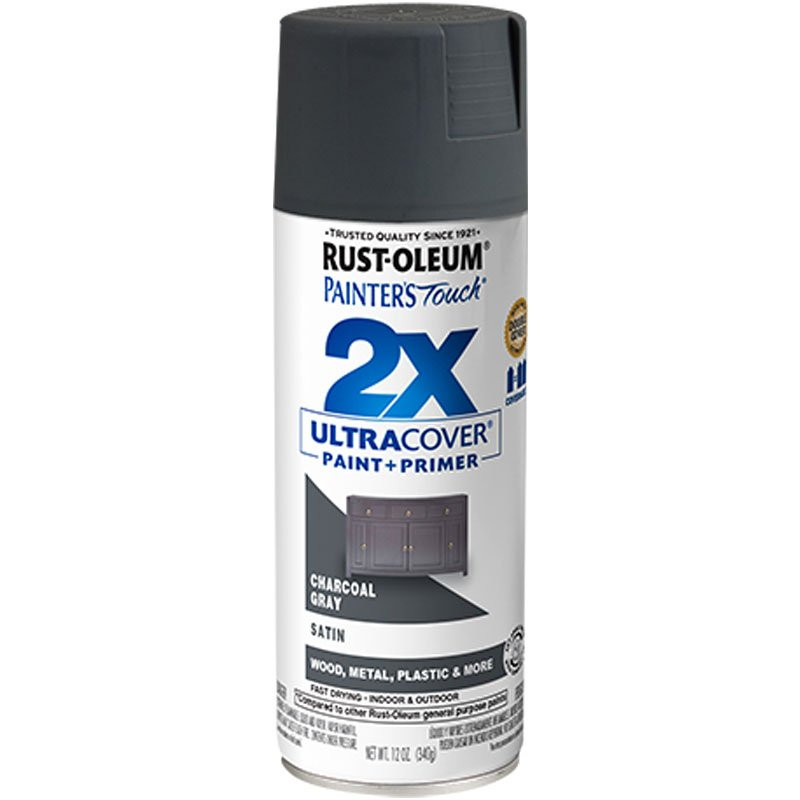 Painters Touch® 2X Ultra Cover® Satin Charcoal Gray Spray Paint, 12oz