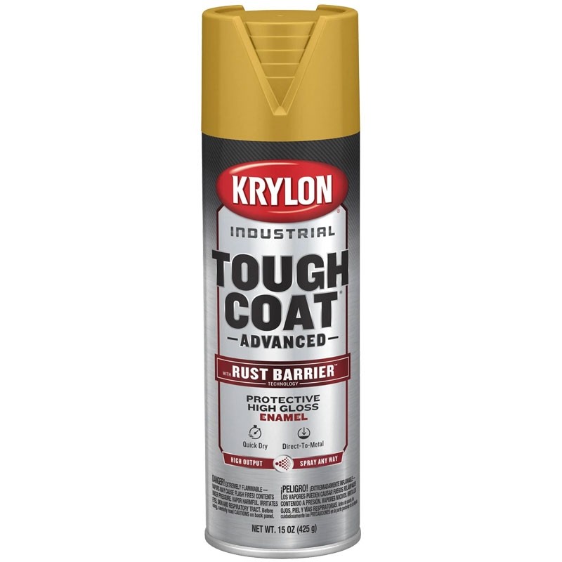 Tough Coat® Advanced™ Enamel Paint, 15 Oz. Aerosol, Gloss Industrial Yellow