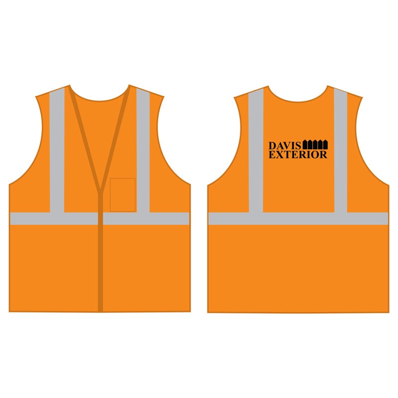 XL  CLS 2 SAFETY VEST - HI-VIS ORANGELIME GREEN MESH W/ZIPPER CLOSURE